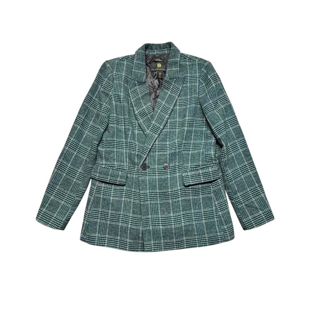 House of Harlow 1960 Green Plaid Blazer